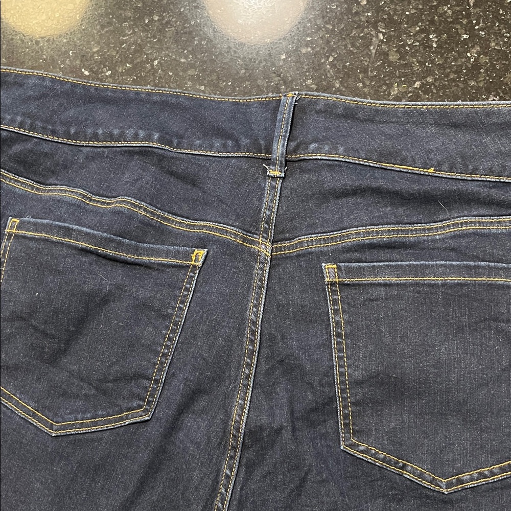 torrid Blue Skinny Jeans with Triple Button Waist - Picture 4 of 6